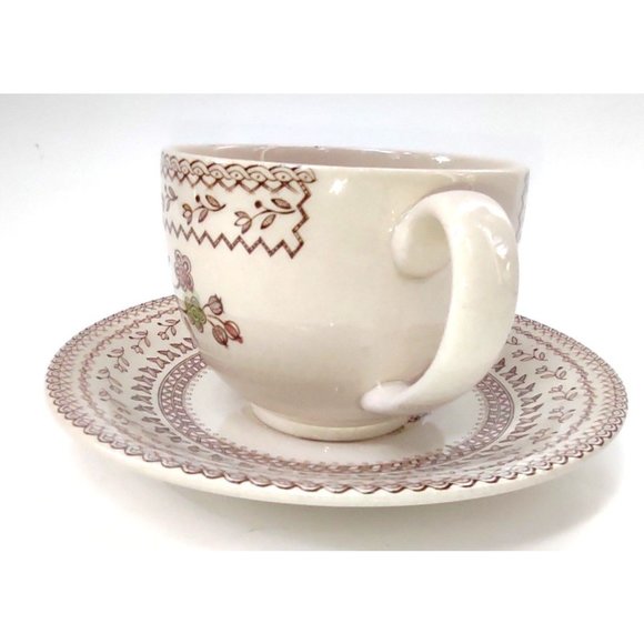 Johnson Brothers Cup and Saucer Fruit Sampler Old Granite Staffordshire England - Picture 5 of 6